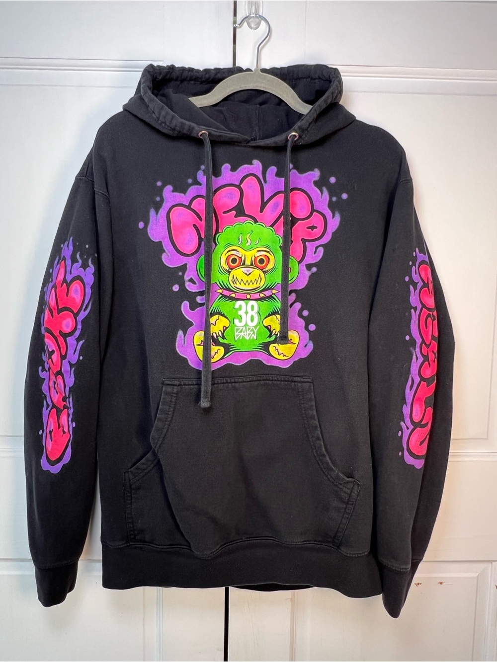 NBA Never Broke Again Youth Graphic Cheat and sleeves Hoodie Black Size Medium